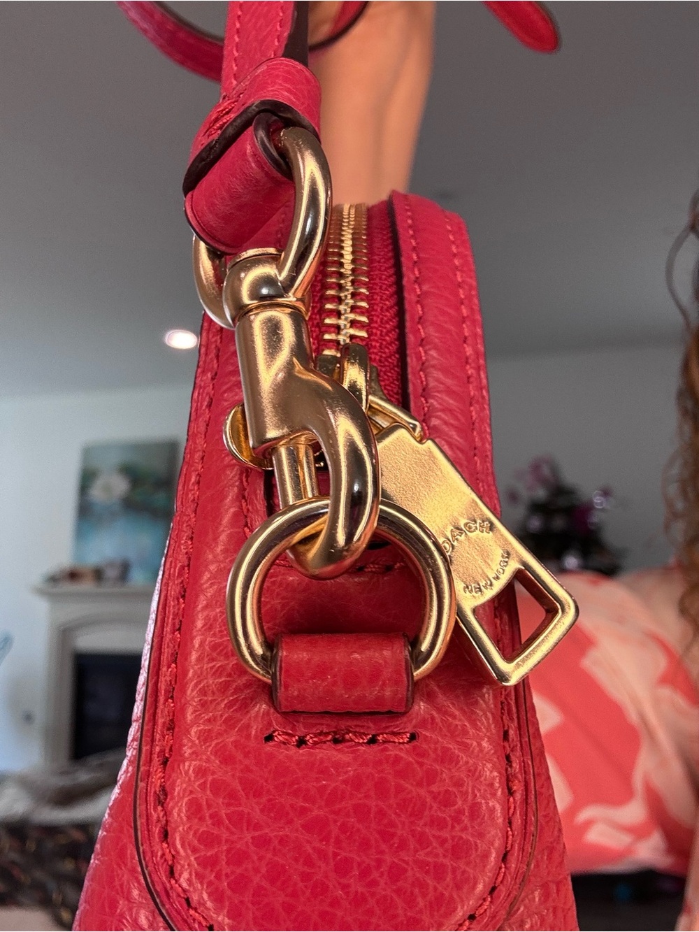 Coach Dome Crossbody Bag Red NEW - Picture 5 of 14